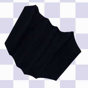 Black Bustier Crop Top
